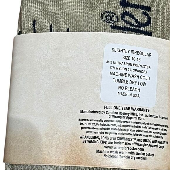 Wrangler Patriotic American Flag Boot Socks, 2 Packs, Size L, NWT - Picture 5 of 5